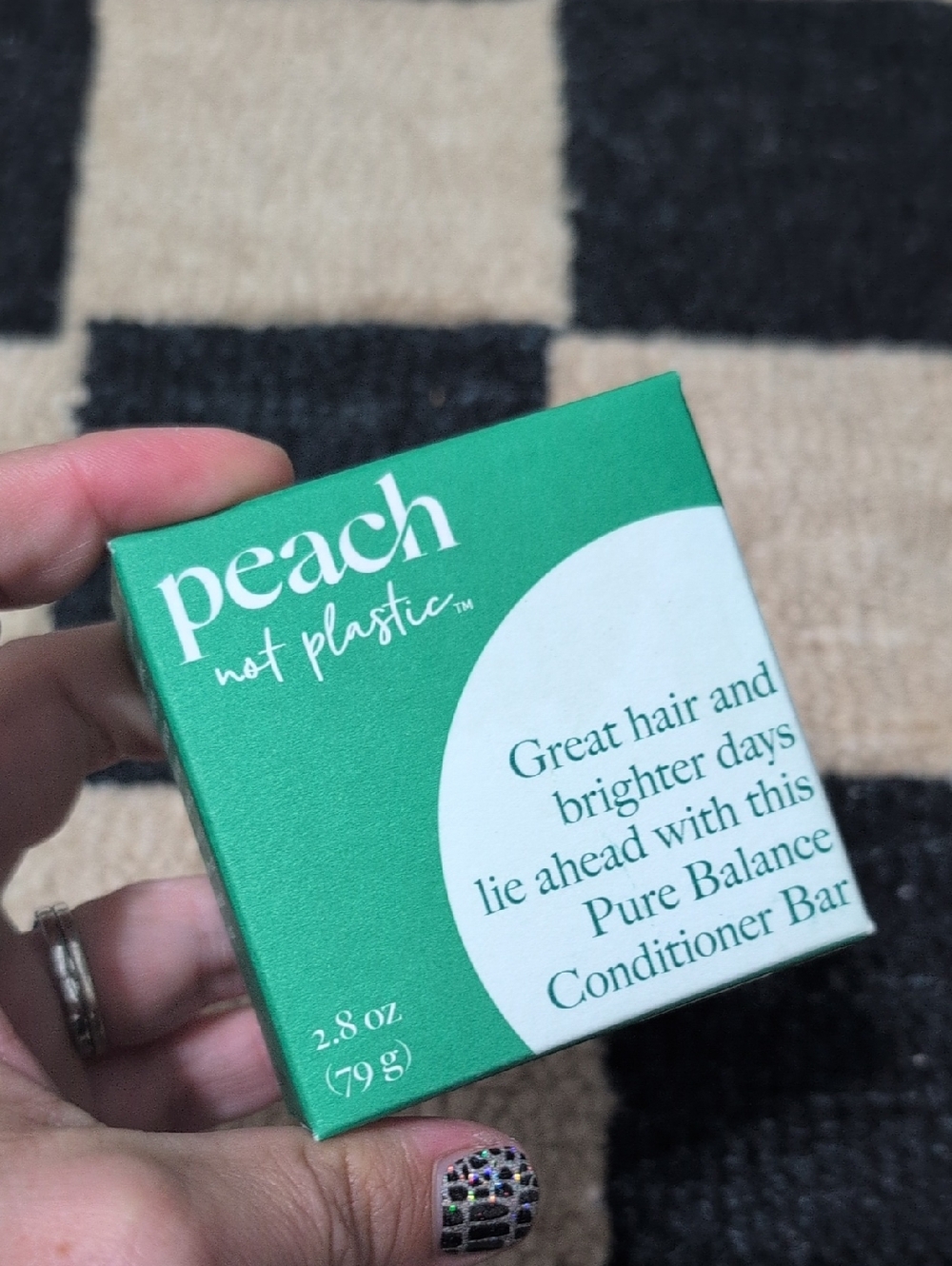 Peach Not Plastic Pure Balance Conditioner Bar 2.8‎ Oz
